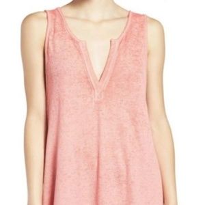 Nordstrom BP. Burnout Tunic Tank Coral Spice